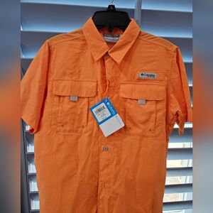 Columbia Bahama SS Shirt - Boys' Orange , Yount L 14/16